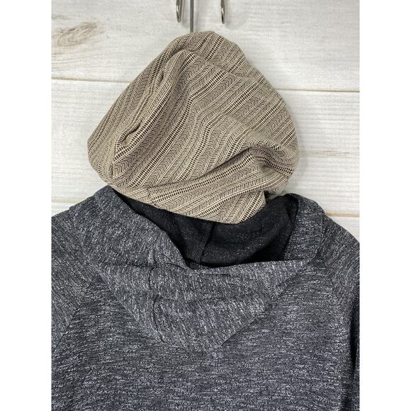 Ampersand Avenue Hoodie Womens S Black Aztec Double Hood Long Sleeve Sweatshirt - Picture 10 of 11